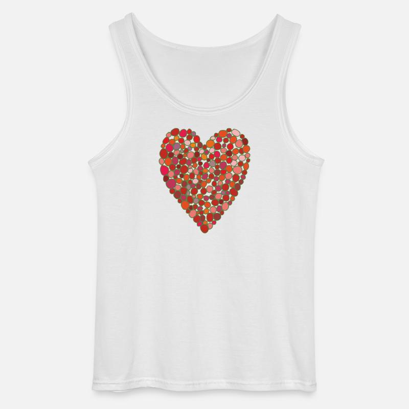 bubble herz - Gildan Männer Tank Top - Weiß