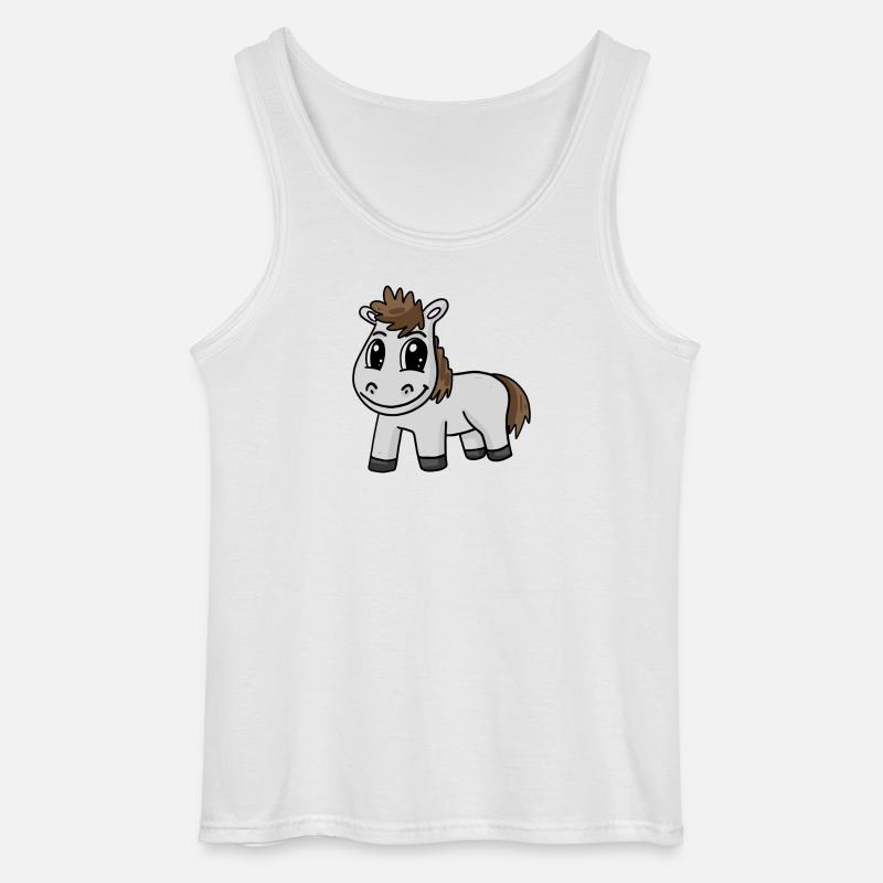 Pferd - Gildan Männer Tank Top - Weiß