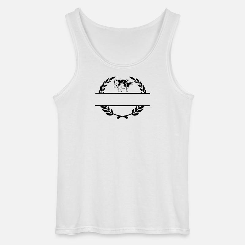 Monogramm Milchkühe - Gildan Männer Tank Top - Weiß