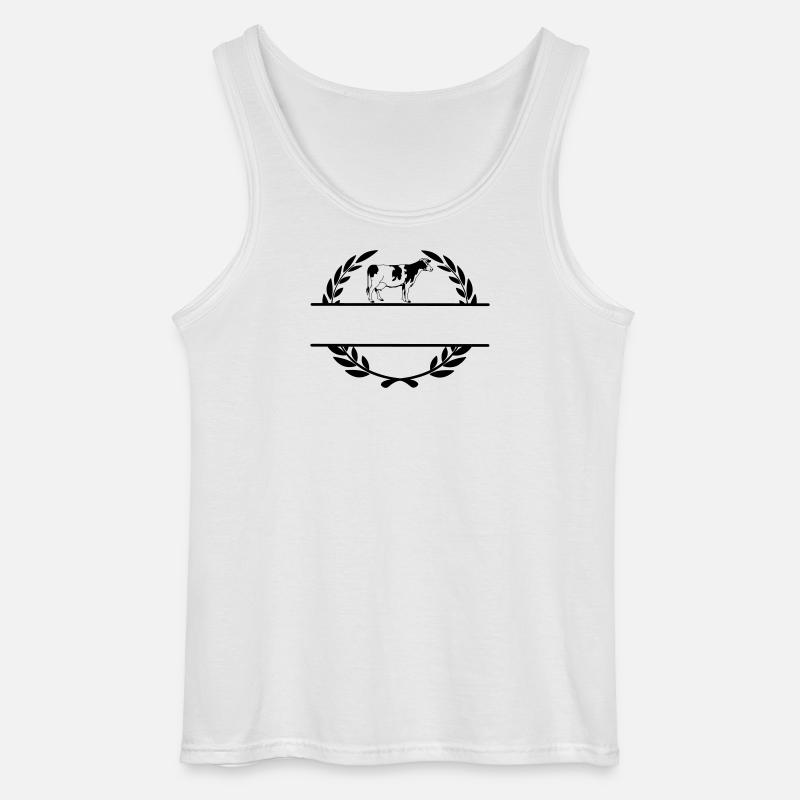 Monogramm der Milchkuh - Gildan Männer Tank Top - Weiß