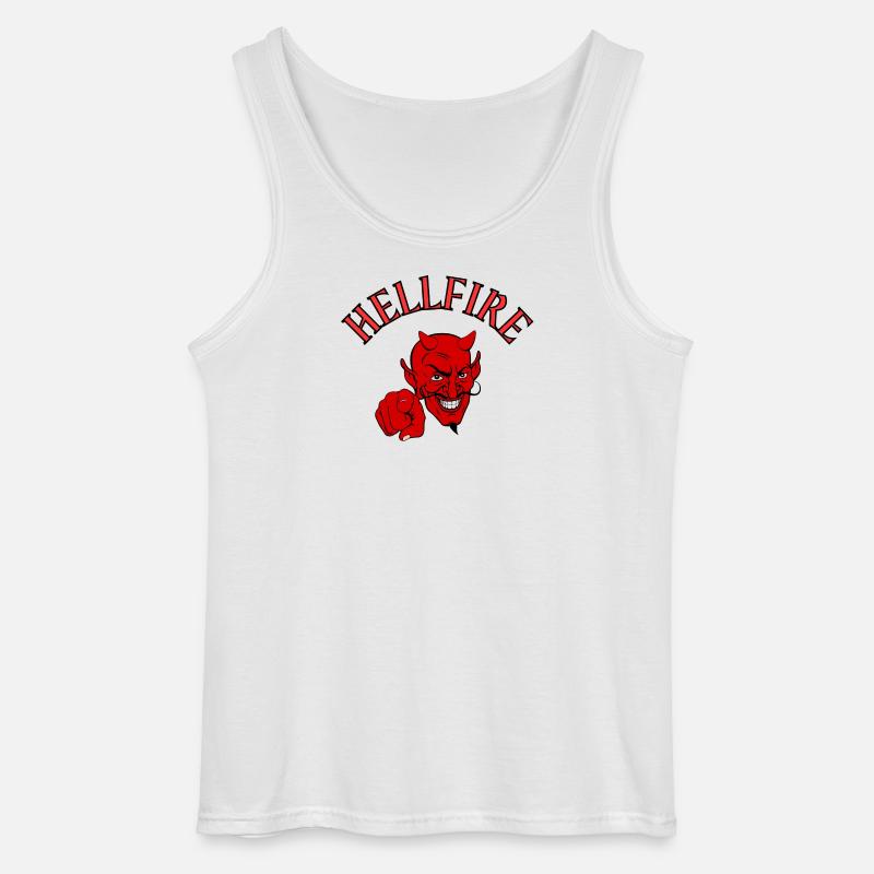 Teufel, Satan, Teufel, Höllenfeuer - Gildan Männer Tank Top - Weiß