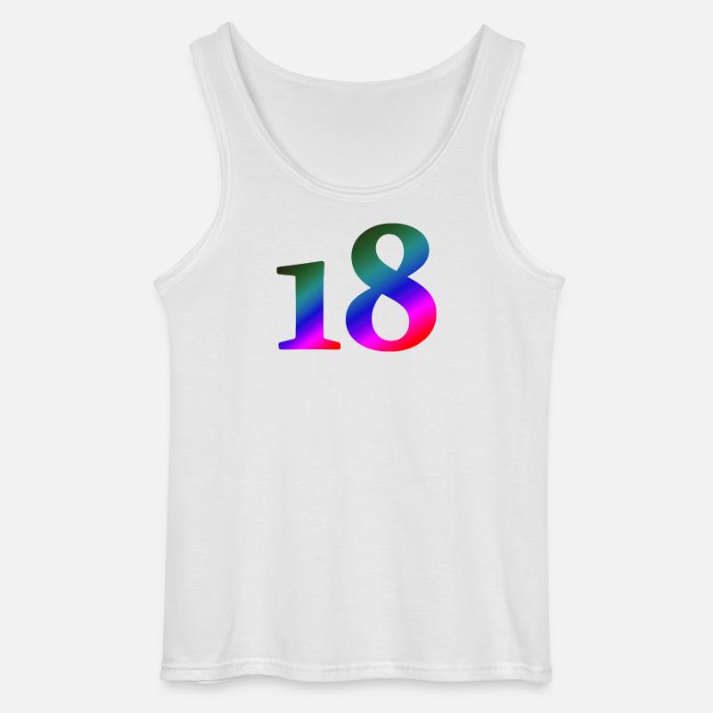 18, bunter farbverlauf, schenken - Gildan Männer Tank Top - Weiß