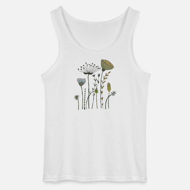 trockenblumen gewebe - Gildan Männer Tank Top - Weiß