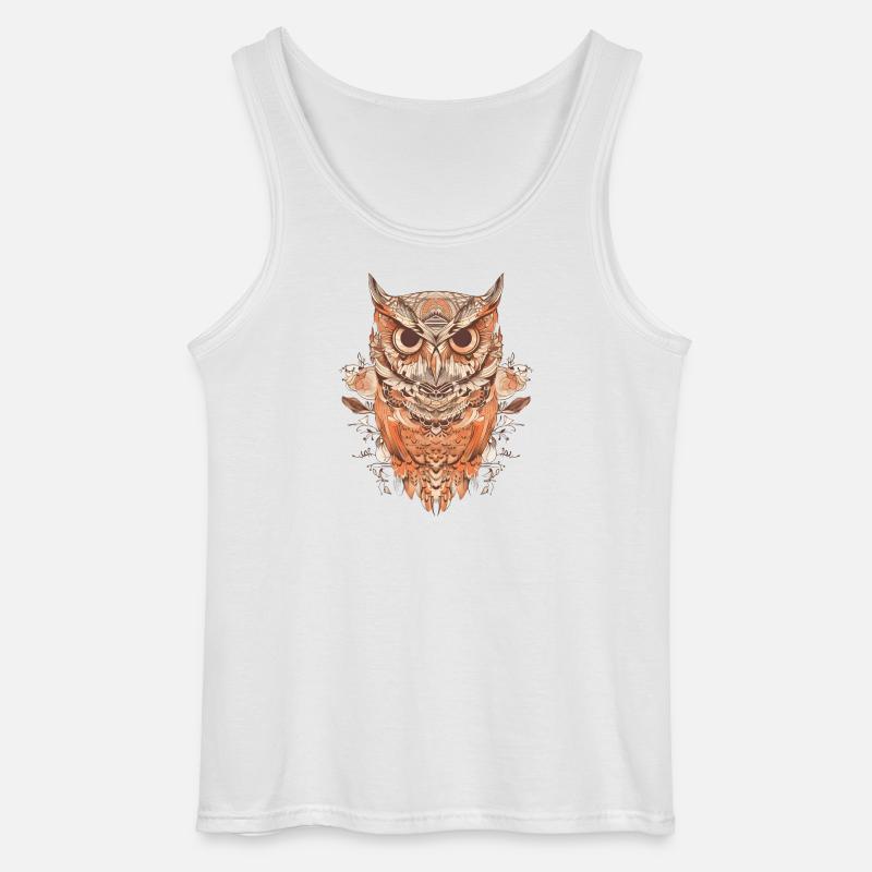 Muster Eule - Gildan Männer Tank Top - Weiß