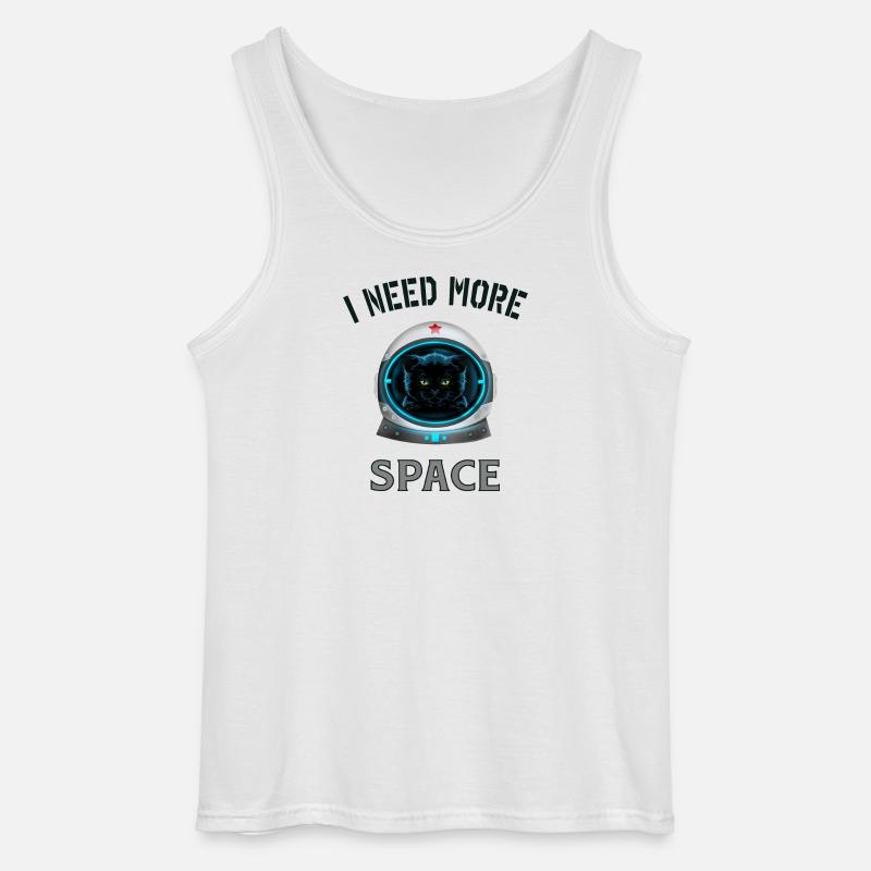 I need more space cat - Gildan Männer Tank Top - Weiß