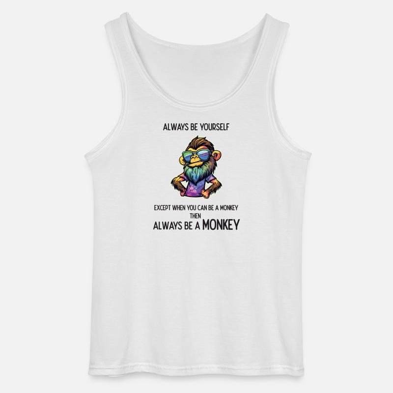Sei immer ein Affe - Gildan Männer Tank Top - Weiß