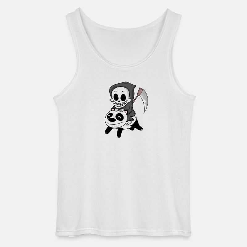 Sensenmann Panda - Gildan Männer Tank Top - Weiß