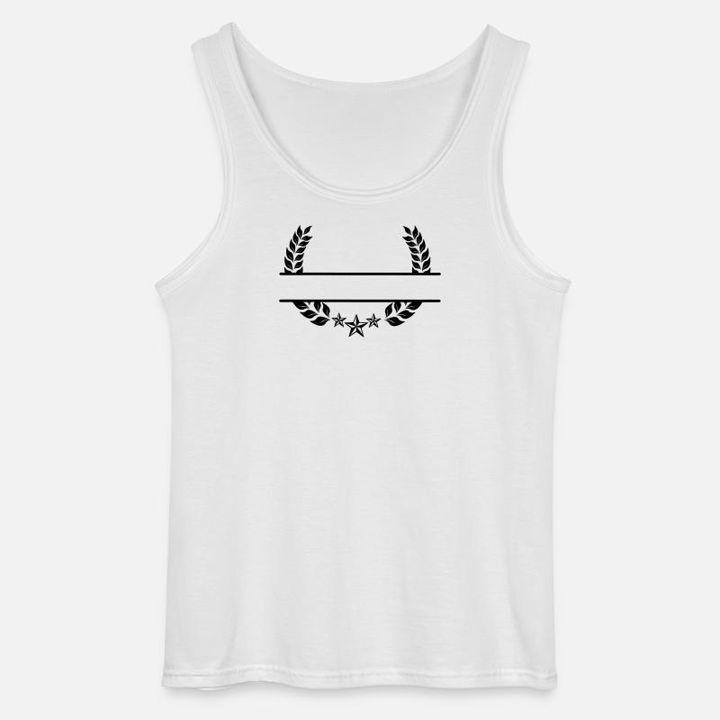 Lorbeerkranz unter drei Sternen - Gildan Männer Tank Top - Weiß