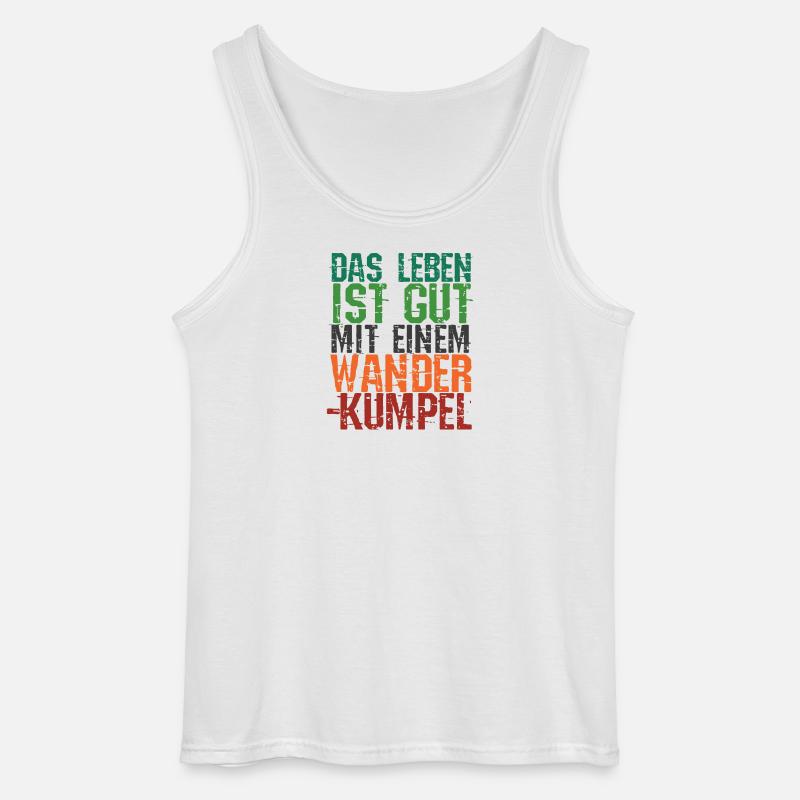 Wanderwege Wanderer Statement Klettern Wandern - Gildan Männer Tank Top - Weiß