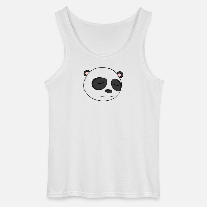 Panda Kopf - Gildan Männer Tank Top - Weiß