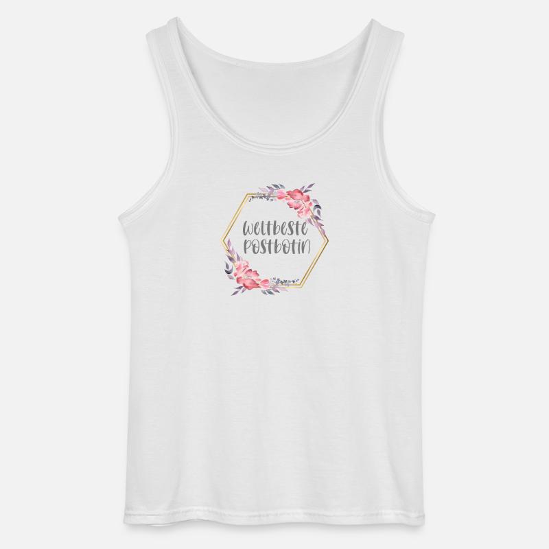 Weltbeste Postbotin Post Beruf Geschenk - Gildan Männer Tank Top - Weiß