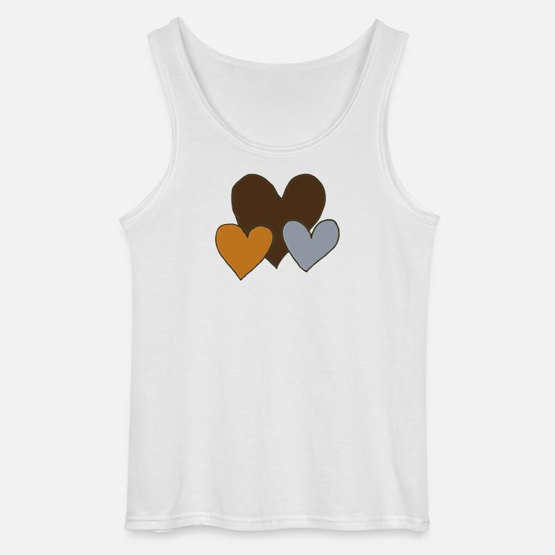 herzen dreierpack - Gildan Männer Tank Top - Weiß