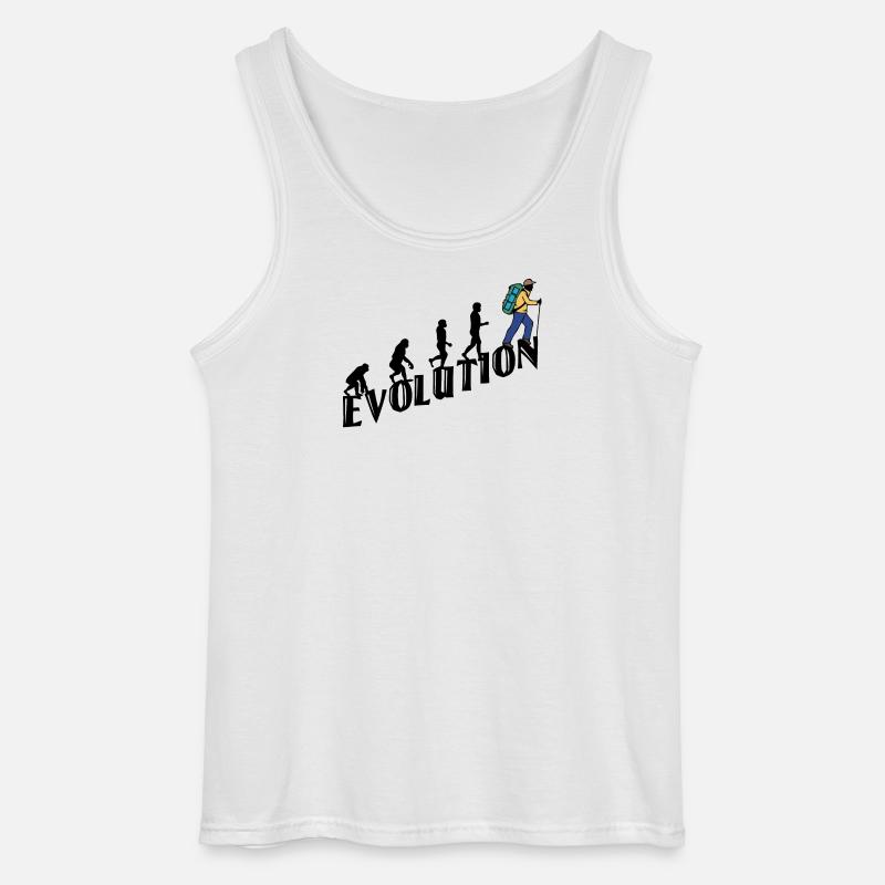Wandern Evolution Wanderer Wanderung Klettern - Gildan Männer Tank Top - Weiß