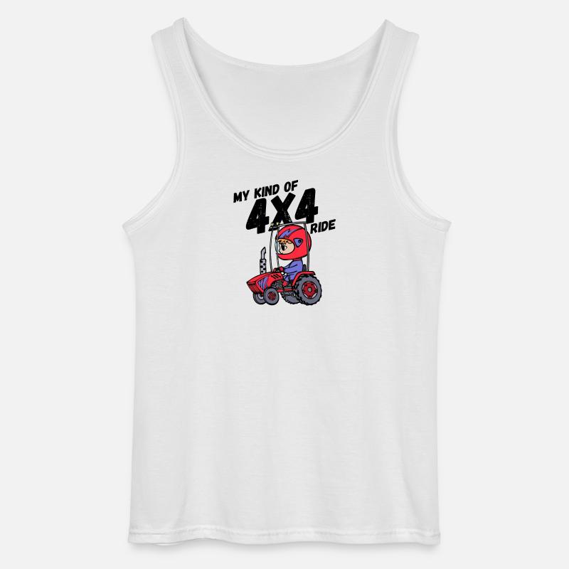 Nutzfahrzeug Traktor Statement Landleben Jungbauer - Gildan Männer Tank Top - Weiß