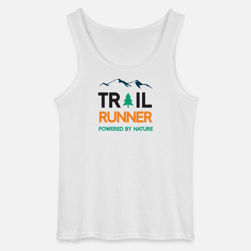 Trail Runner - Powered by Nature - Gildan Männer Tank Top - Weiß