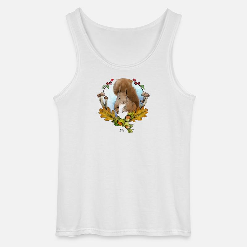 Eichhörnchen im Herbst - Gildan Männer Tank Top - Weiß
