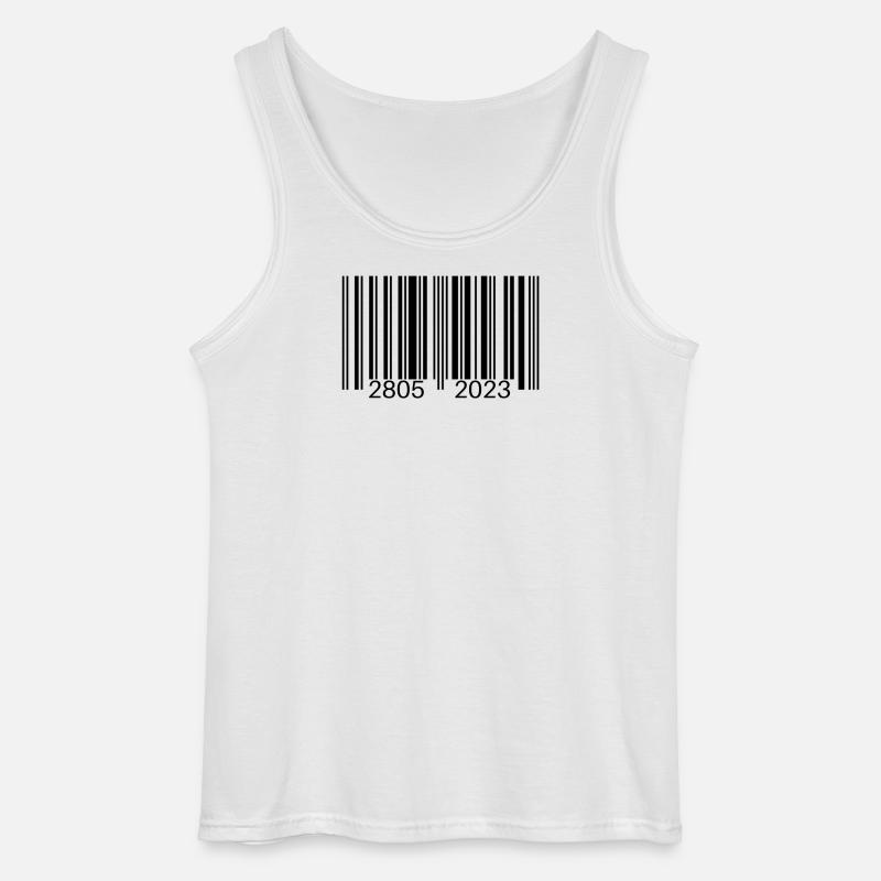 Barcode - Gildan Männer Tank Top - Weiß