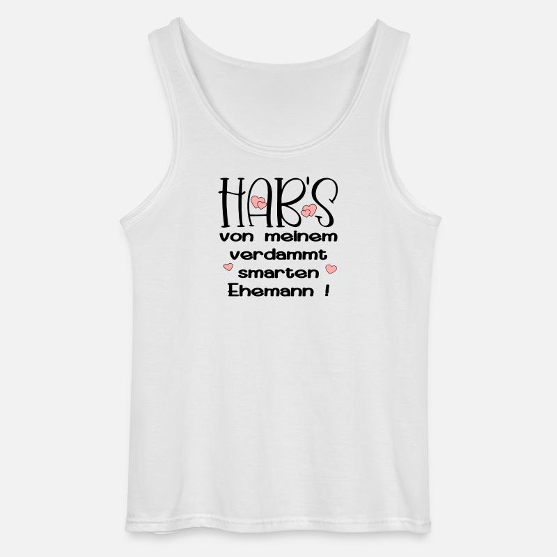 EHEPARTNER SPRÜCHE - SMARTER EHEMANN - HUMOR - Gildan Männer Tank Top - Weiß