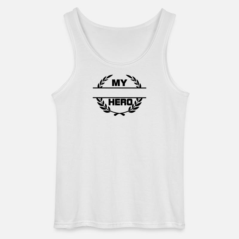 Mein Held - Gildan Männer Tank Top - Weiß