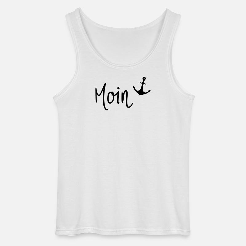 Moin mit Anker - Gildan Männer Tank Top - Weiß