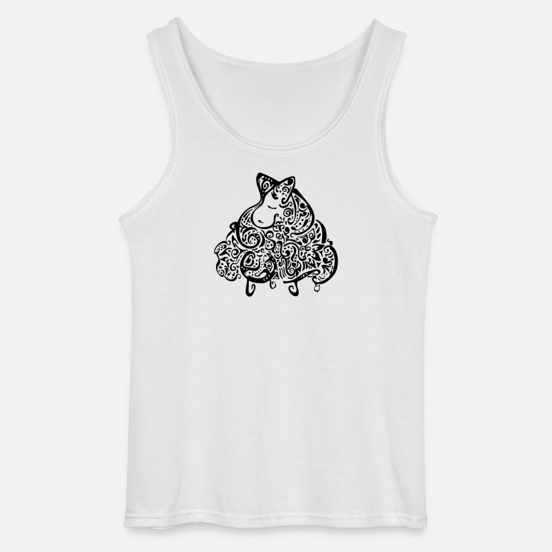 Abstraktes Schaf Ornamente - Gildan Männer Tank Top - Weiß
