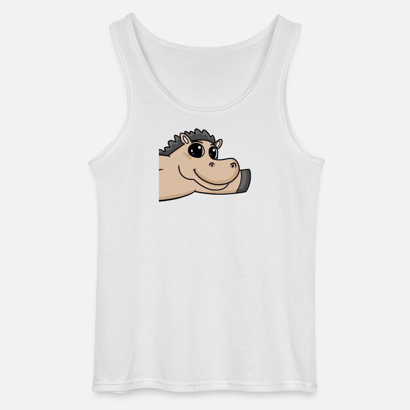 Pferd Gruß Begrüßung - Gildan Männer Tank Top - Weiß