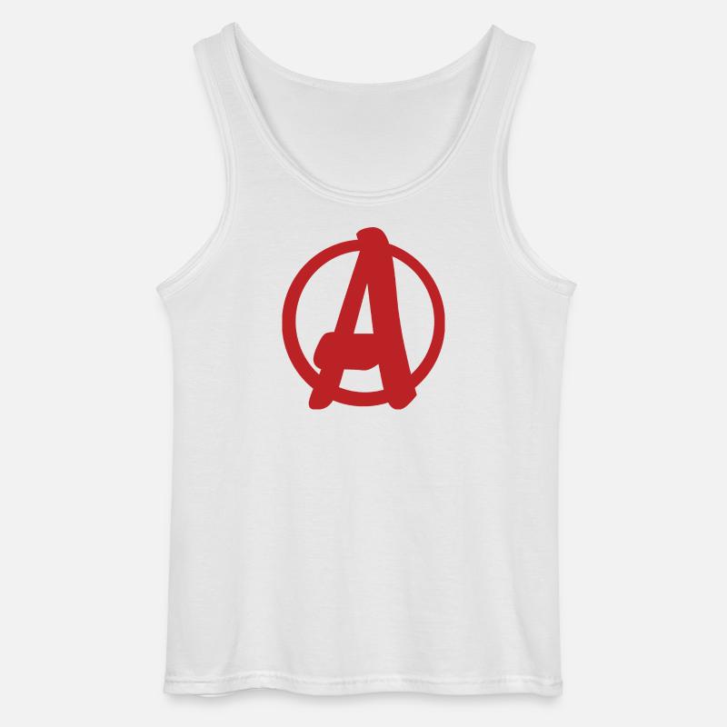 Cooles, einfaches A-Logo - Gildan Männer Tank Top - Weiß