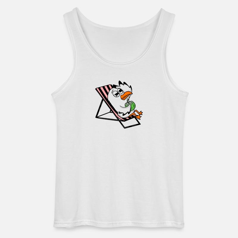 Möwe - Gildan Männer Tank Top - Weiß