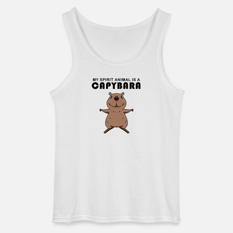 Capybara Wasserschwein Geschenk - Gildan Männer Tank Top - Weiß