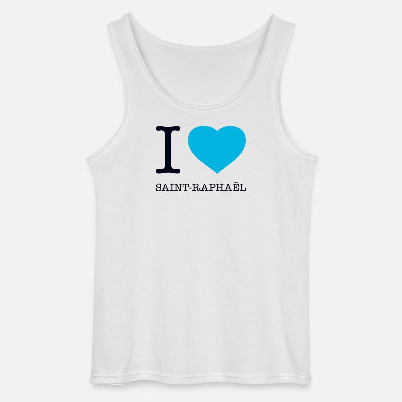 I LOVE SAINT-RAPHAEL - Gildan Männer Tank Top - Weiß