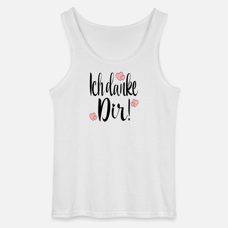 Ich danke Dir Danksagung Sprüche - Gildan Männer Tank Top - Weiß