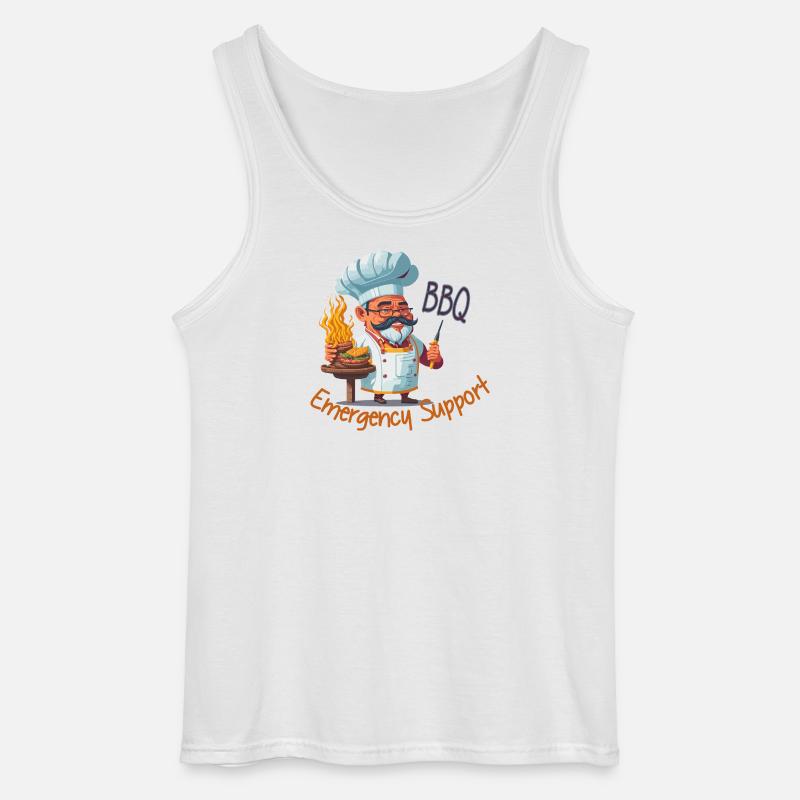 BBQ Notfall Support - Gildan Männer Tank Top - Weiß