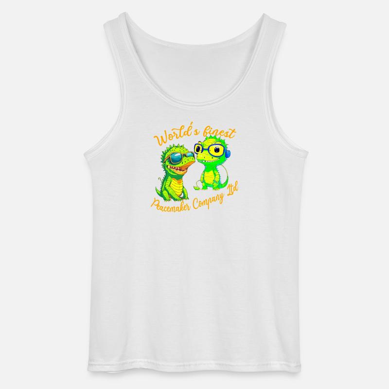 Krokodilbabys stiften Frieden - Gildan Männer Tank Top - Weiß