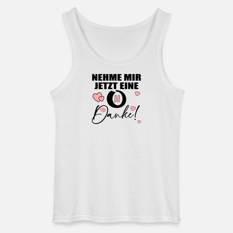 PAUSE - DANKE SPRÜCHE - Gildan Männer Tank Top - Weiß