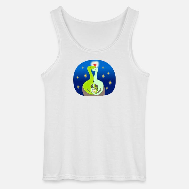 Compsognate in der Liebe - Gildan Männer Tank Top - Weiß