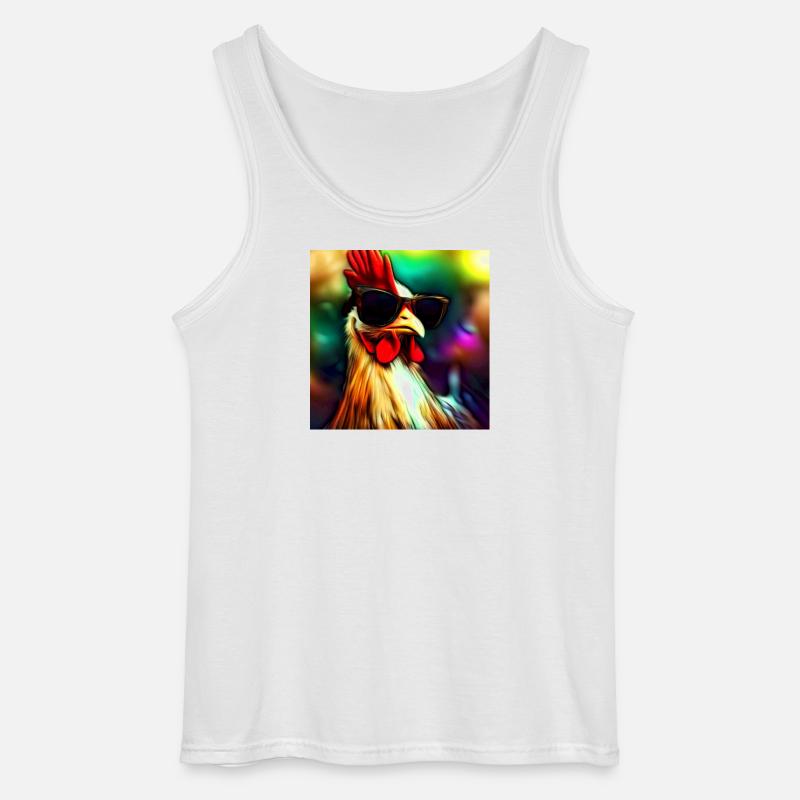 Fancy Chicken III - Gildan Männer Tank Top - Weiß