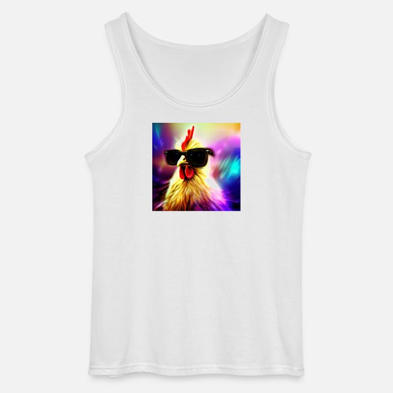 Fancy Chicken II - Gildan Männer Tank Top - Weiß