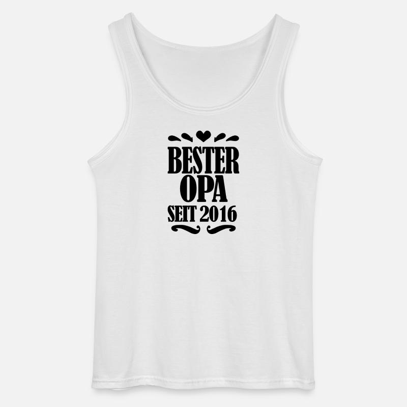 Bester Opa seit 2016 - Opa Geschenkidee - Gildan Männer Tank Top - Weiß