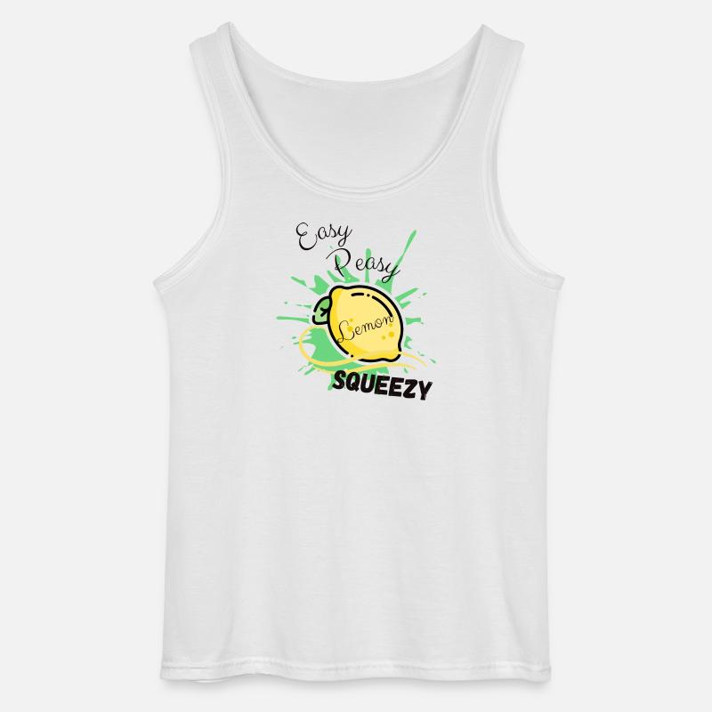 Zitrone Easy Peasy Lemon Squeezy - Gildan Männer Tank Top - Weiß