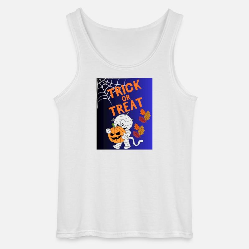 Trick oder Treat Mumie Kürbis - Gildan Männer Tank Top - Weiß