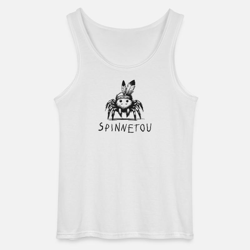 spinnetou wortspiel spinne lustig winnetou - Gildan Männer Tank Top - Weiß