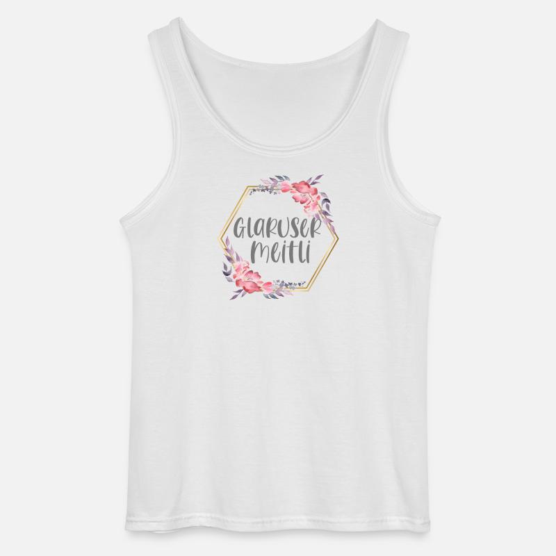 Schweiz Glarus Mädchen Heimat Geschenk - Gildan Männer Tank Top - Weiß