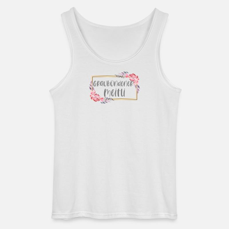 Schweiz Graubünden Mädchen Heimat Geschenk - Gildan Männer Tank Top - Weiß
