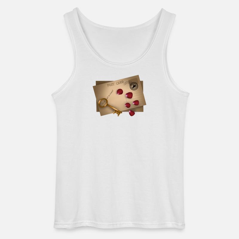 Post Card: Secrets will be released - Gildan Männer Tank Top - Weiß
