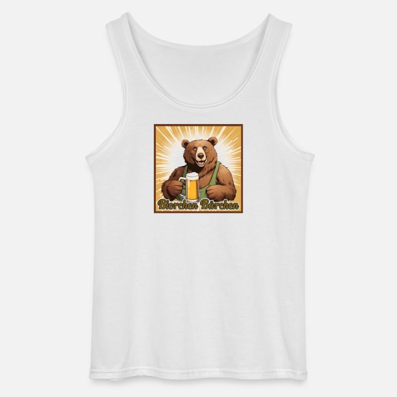 Bierchen Bärchen - Gildan Männer Tank Top - Weiß