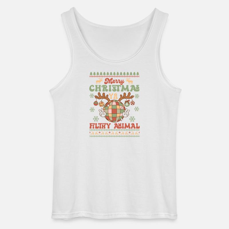 Hässlicher Weihnachtspullover - Gildan Männer Tank Top - Weiß