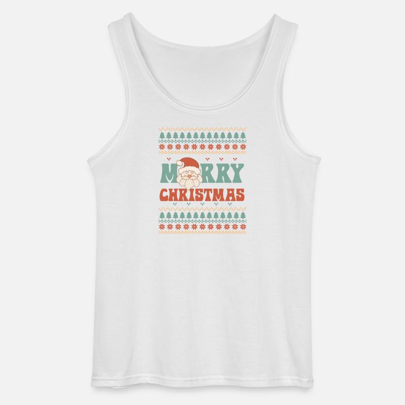 Hässlicher Weihnachtspullover - Gildan Männer Tank Top - Weiß