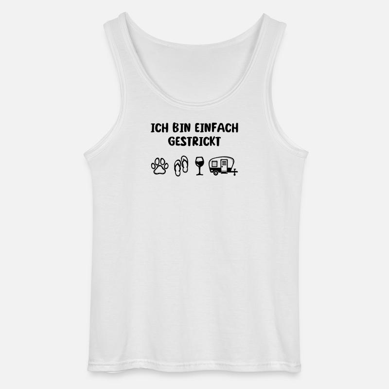 Relaxen Wanderer Camping Statement Wohnwagen - Gildan Männer Tank Top - Weiß