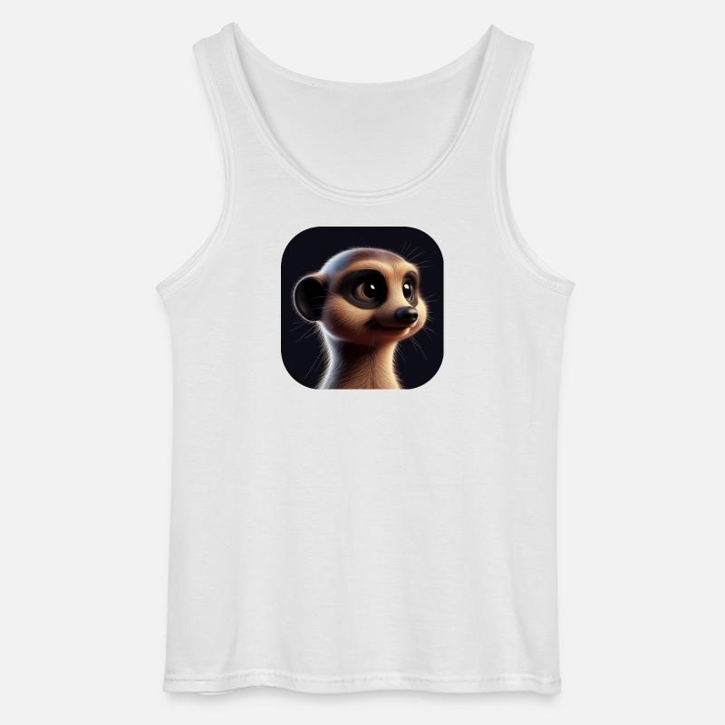 Erdmännchen im Animationsstil - Gildan Männer Tank Top - Weiß
