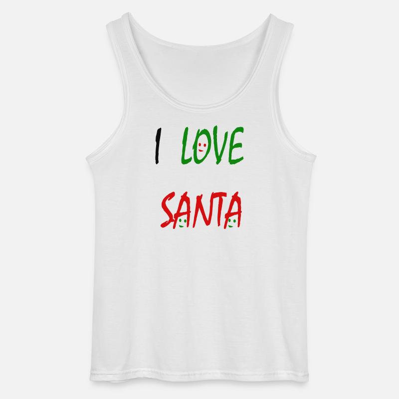 Ich liebe den Weihnachtsmann - Gildan Männer Tank Top - Weiß